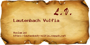 Lautenbach Vulfia névjegykártya